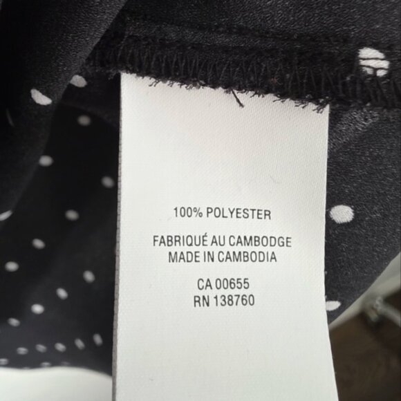 Reitmans Black Polka Dot Blouse Size Large - Picture 6 of 9